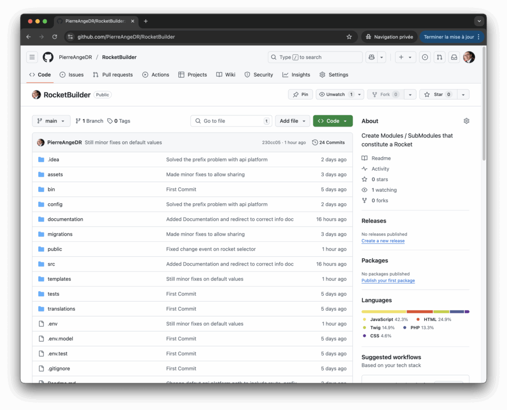 Projet sur Github